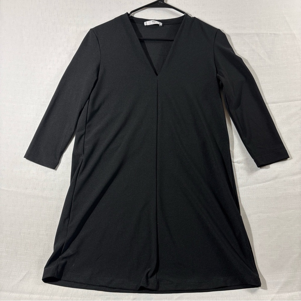 Ming Basics Women’s Black V-neck 3/4 Sleeve Tunic Top Size 4